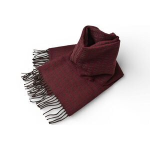 Fendi Muffler Fendi Winter Scarf 100% Wool FF Logo Burgundy